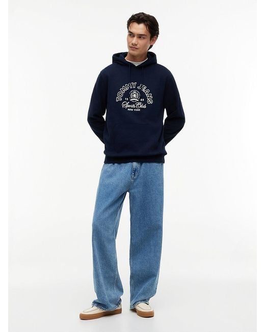 Tommy Hilfiger Blue Crest Logo Terry Hoody for men