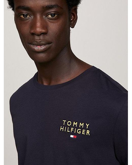 Tommy Hilfiger Th Original Lounge-t-shirt Met Lange Mouwen in het Blue voor heren