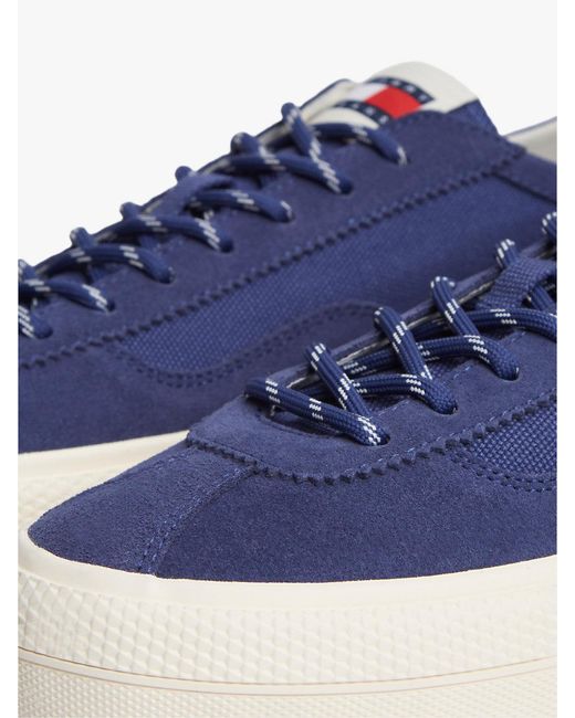 Tommy Hilfiger Blue Canvas Archive Runner Trainers for men