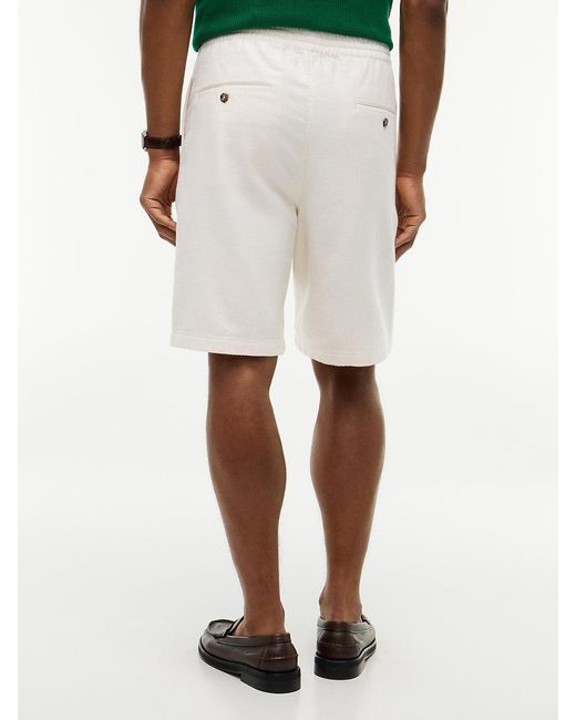 Tommy Hilfiger White Woven Structured Relaxed Fit Shorts for men