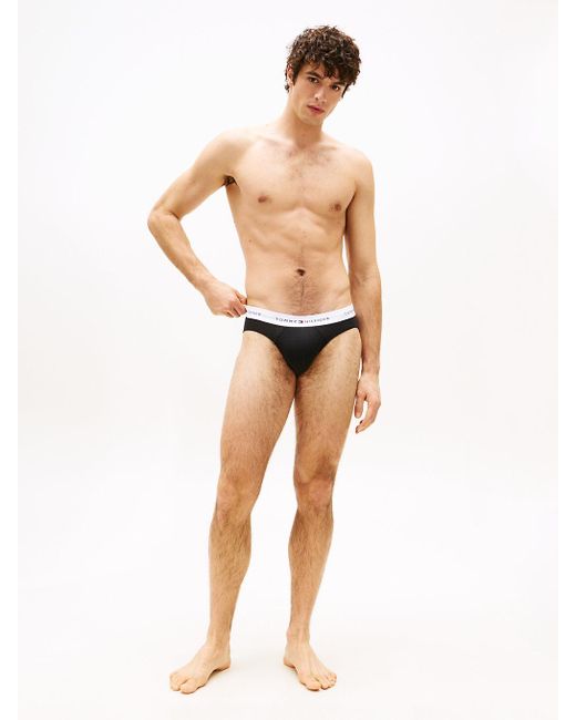 5 Pack Slip Signature Con Logo di Tommy Hilfiger in Black da Uomo
