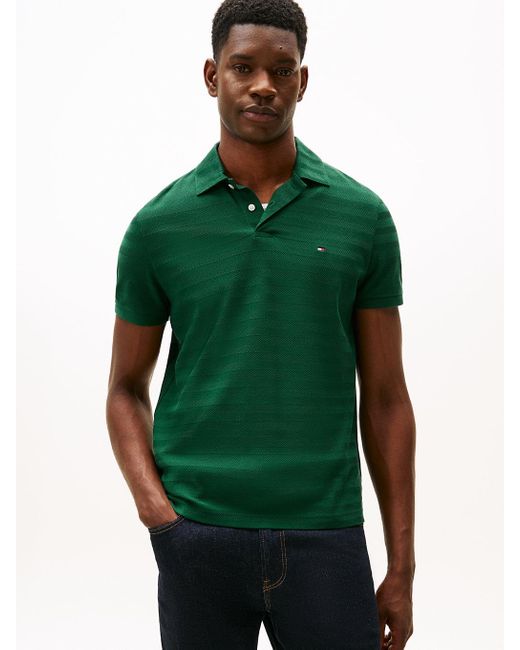 Polo Regular Fit di Tommy Hilfiger in Green da Uomo