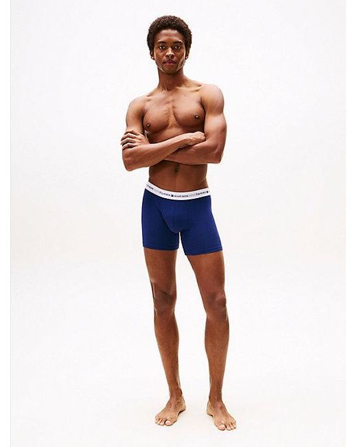 Tommy Hilfiger 3Er-Pack Signature Boxer-Slips Mit Logos in Blue für Herren