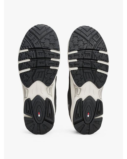 Tommy Hilfiger Black Mixed Texture Archive Runners for men