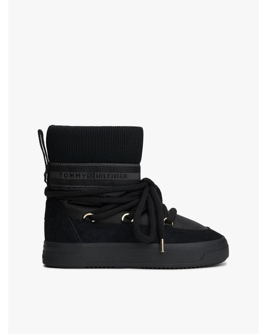Bottes De Neige Déperlantes À Lacets Tommy Hilfiger en coloris Black