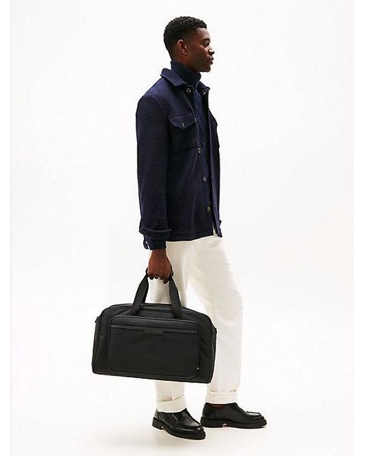 Tommy Hilfiger Weekendtas Met Repeat Logo in het Black voor heren