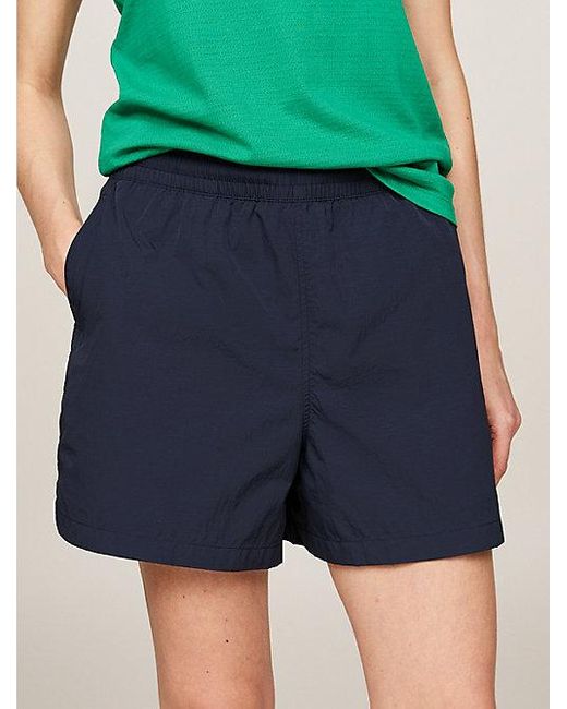 Tommy Hilfiger Blue Sport Essential wasserabweisende Shorts mit mittelhohem Bund