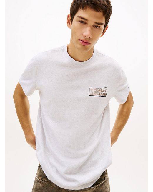 Tommy Hilfiger White Back Logo Relaxed Jersey T-Shirt for men