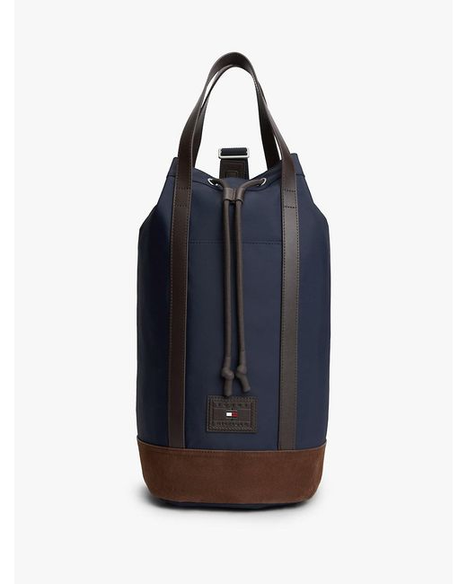 Tommy Hilfiger Blue Heritage Logo Patch Sling Bag for men