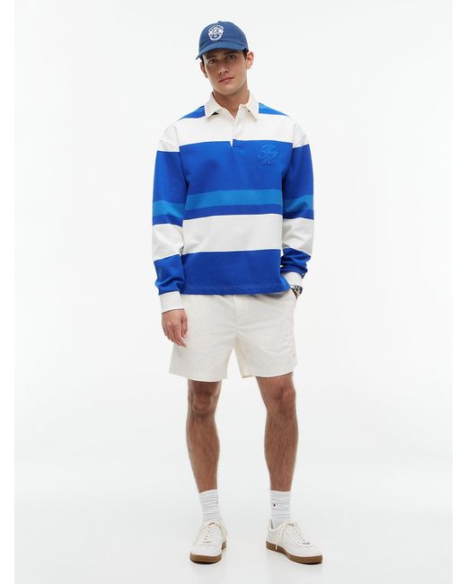 Tommy Hilfiger White Dover Paper Touch Poplin Regular Fit Shorts for men