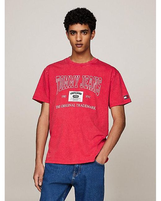 Tommy Hilfiger Archive T-shirt Met Logo in het Red voor heren