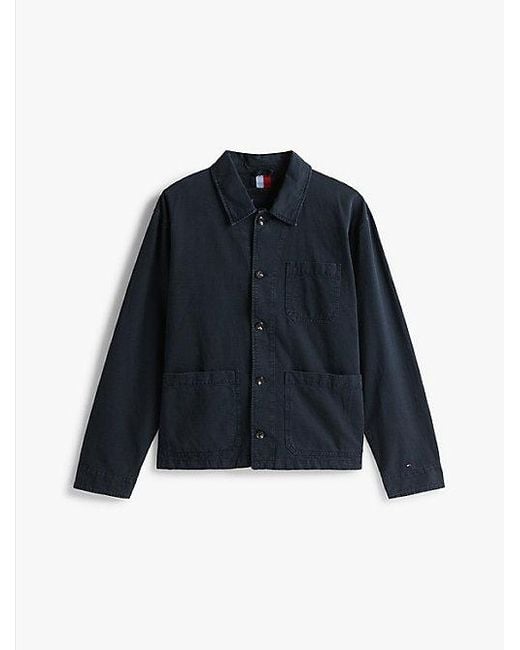 Tommy Hilfiger Utility-Jack Met Linnen in het Blue voor heren