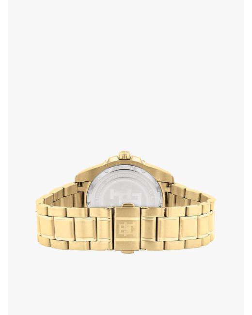 Orologio Placcato Con Quadrante Nero di Tommy Hilfiger in Metallic da Uomo