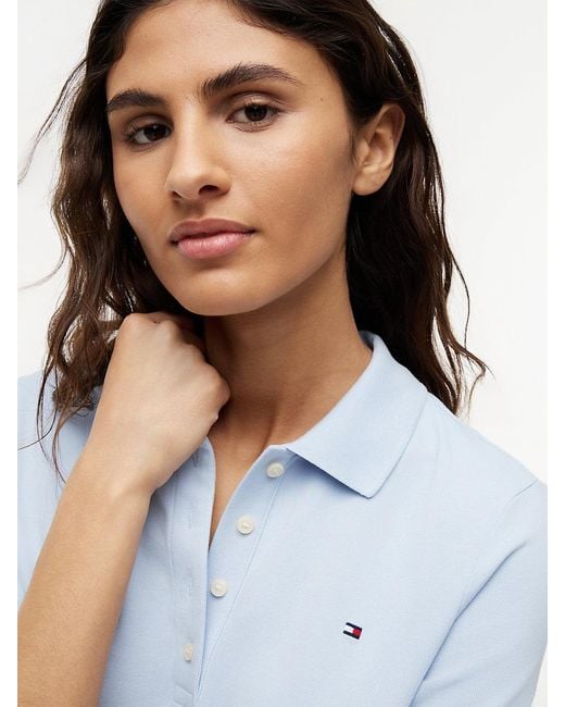 Tommy Hilfiger White 1985 Slim Pique Mini Polo Dress