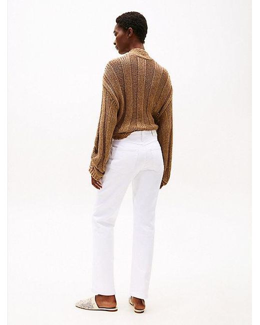 Vaqueros Blancos De Tiro Medio Con Pernera Recta Tommy Hilfiger de color White