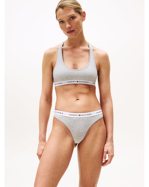 Bralette Tommy Icons Sfoderata di Tommy Hilfiger in White