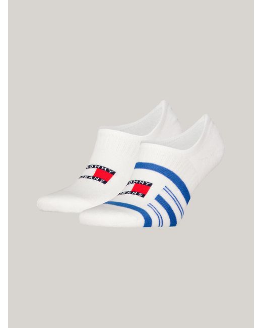 Tommy Hilfiger Blue 2-pack Stripe Footie Socks