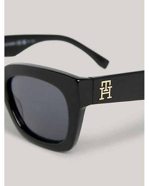 Gafas de sol cat-eye TH Monogram Tommy Hilfiger de color Black