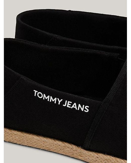 Tommy Hilfiger Slipper-Espadrille mit seitlichem Logo in Black für Herren