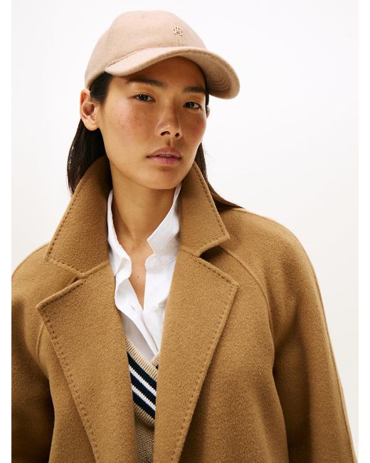 Casquette Chic En Laine À Monogramme Th Tommy Hilfiger en coloris Natural