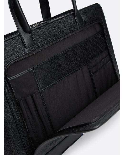 Tommy Hilfiger Black Th Business Slim Laptop Bag for men