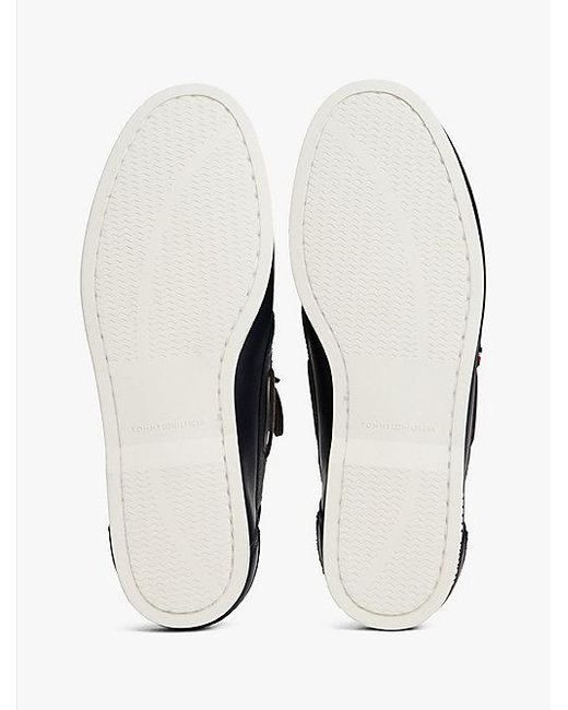 Tommy Hilfiger Lace-Up Bootsschuh Aus Leder in White für Herren
