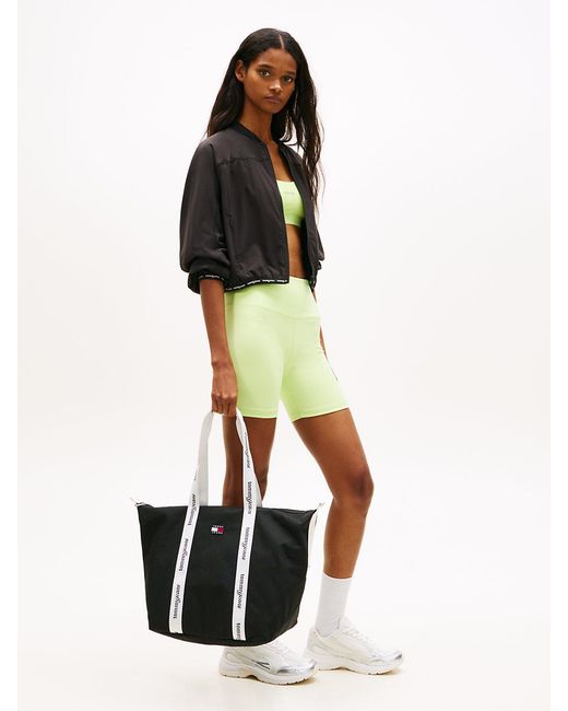 Tommy Hilfiger White Essential Repeat Logo Tote Bag
