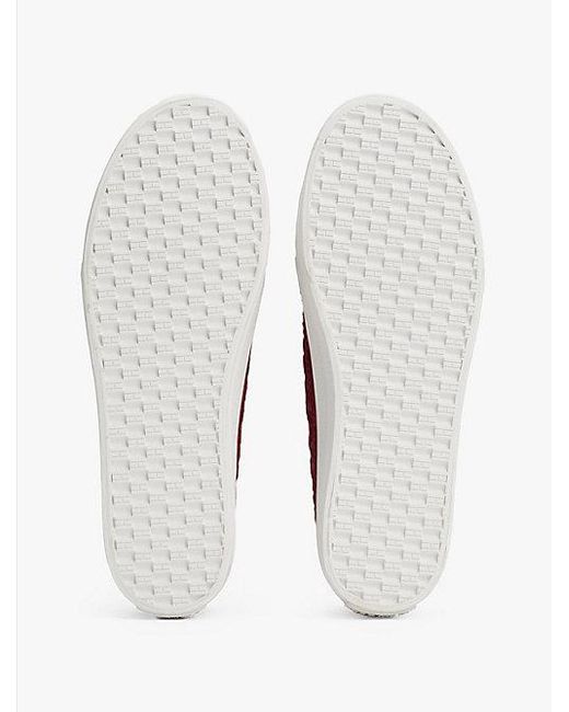 Tommy Hilfiger Mesh Sneaker Met Geborduurd Th-Monogram in het Red