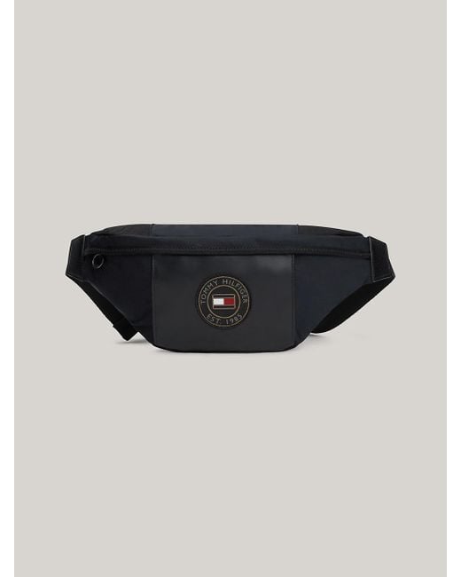 Sac Banane Multitextures À Logo Tommy Hilfiger pour homme en coloris Black