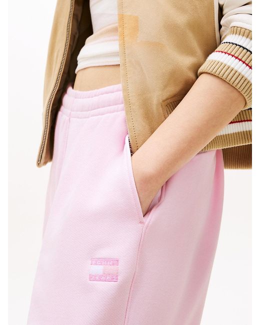 Tommy Hilfiger Pink Tommy Badge Relaxed Cuffed Leg Joggers