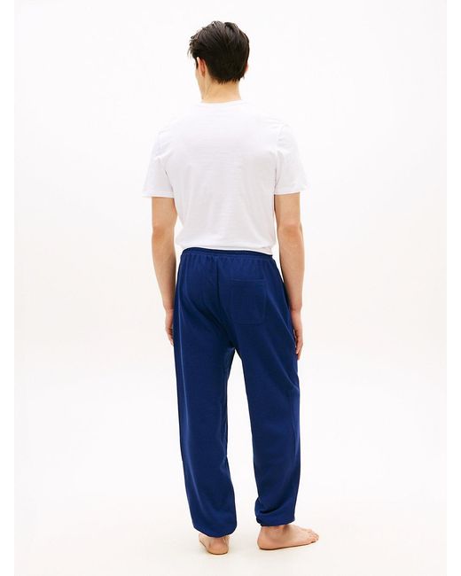 Tommy Hilfiger Blue Essential Terry Cuffed Lounge Joggers for men