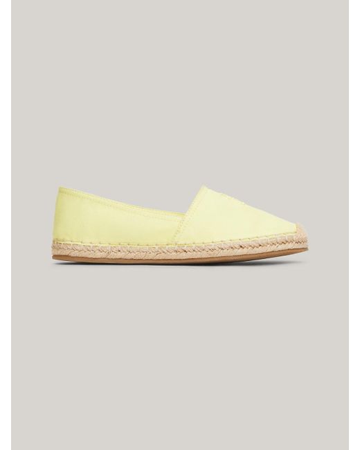 Tommy Hilfiger Natural Embroidery Flat Espadrilles