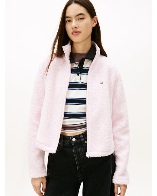 Tommy Hilfiger Natural Teddy Fleece Zip-Thru Jacket