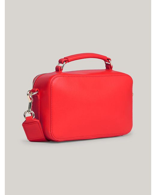 Tommy Hilfiger Red Iconic Th Monogram Camera Bag