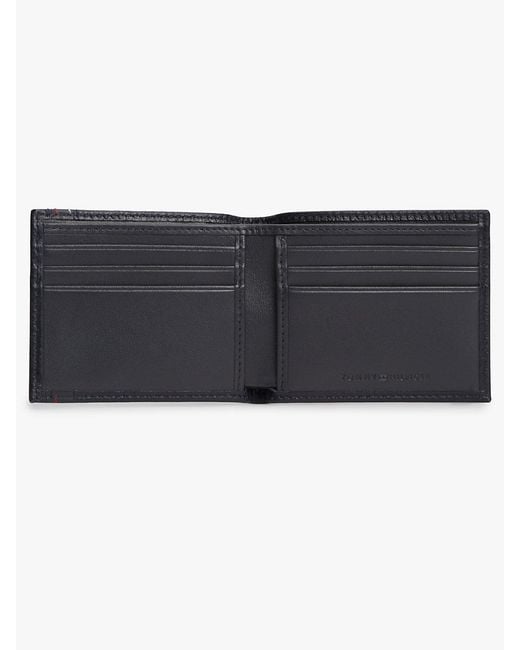 Tommy Hilfiger Black Leather Bifold Credit Card Wallet for men