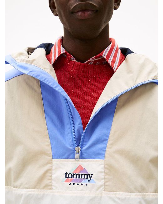 Tommy Hilfiger Blue Lightweight Ripstop Loose Popover Jacket for men