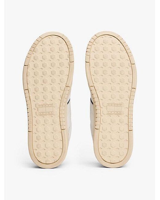 Tommy Hilfiger Cupsole-Sneaker Aus Wildleder Mit Strukturmix in White für Herren