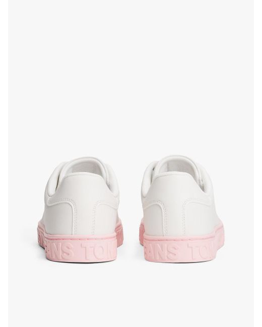 Baskets Avec Cuir À Logo En Relief Tommy Hilfiger en coloris Pink