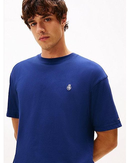 Tommy Hilfiger Pyjamaset Met T-Shirt En Short Met Th-Embleem in het Blue voor heren