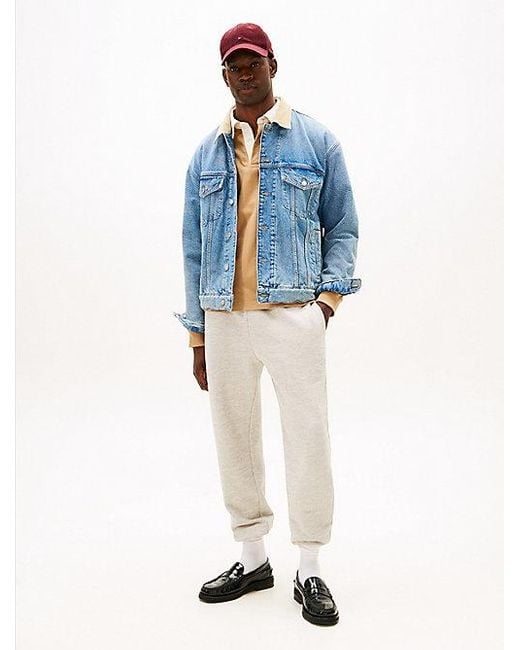 Tommy Hilfiger Relaxed Fit Jogger Met Varsity-Embleem in het Blue voor heren