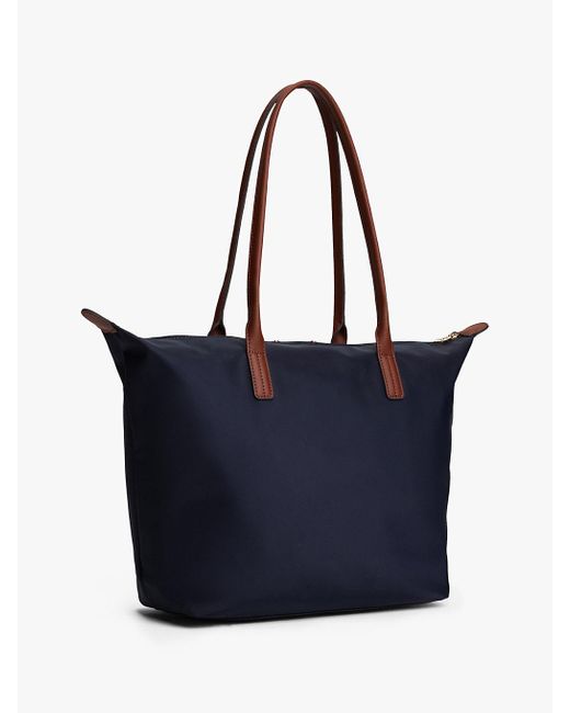 Borsa Tote Corporate Con Monogramma Th di Tommy Hilfiger in Blue