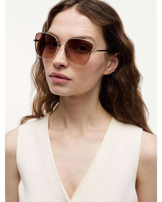 Tommy Hilfiger White Th Monogram Cat Eye Sunglasses