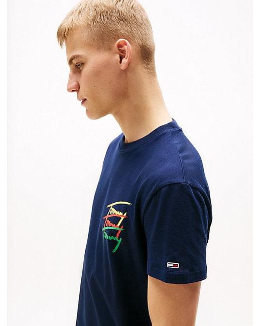Camiseta Con Logo Gráfico En La Espalda Tommy Hilfiger de hombre de color Blue
