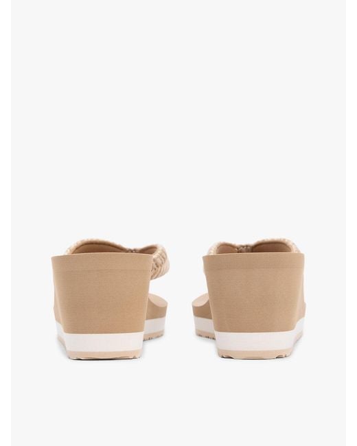 Tommy Hilfiger Natural Rope Strap Wedge Flip-Flops
