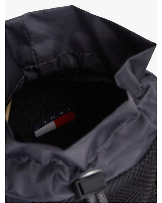 Tommy Hilfiger Black Outdoor Drawstring Sacoche Bag for men