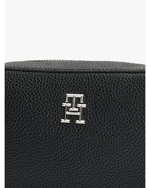 Tommy Hilfiger Black Th Emblem Crossbody Camera Bag