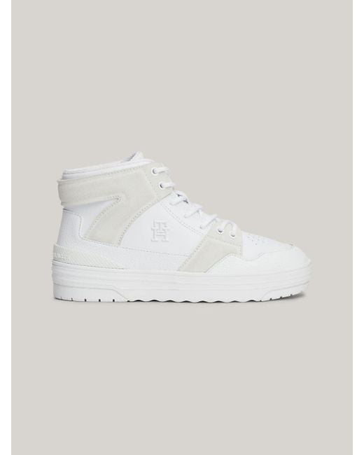 Tommy Hilfiger White Leather Chunky High-top Basketball Trainers