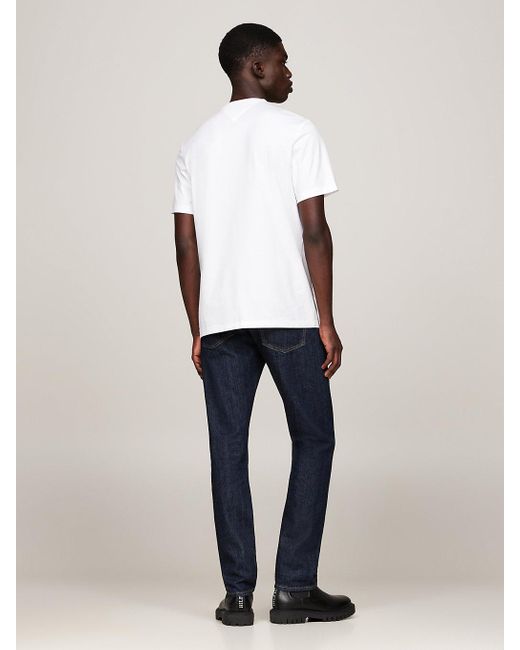 Tommy Hilfiger White Performance Knit Crew Neck T-shirt for men