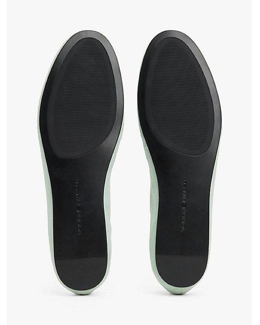 Tommy Hilfiger Green Ballerina Aus Wildleder Mit Th-Monogramm