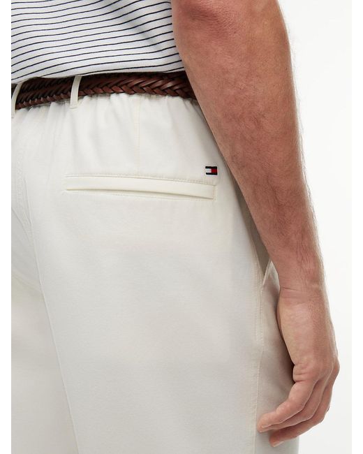 Tommy Hilfiger Natural Dover Flag Embroidery Regular Fit Chino Shorts for men